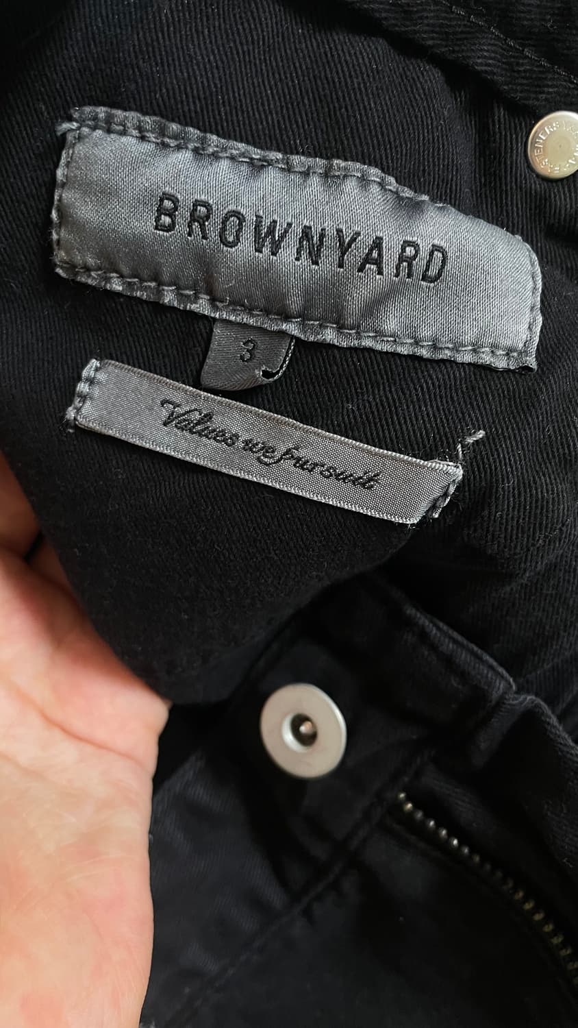 브라운야드 블랙 데님 팬츠 상품이미지2