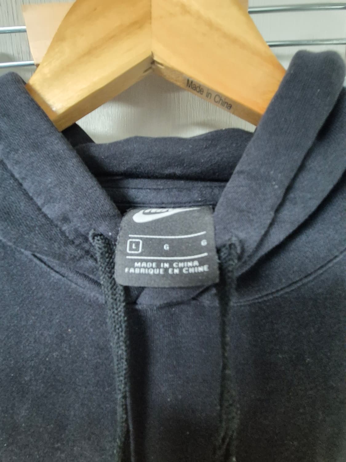 나이키 블랙 기모 후드티 100 상품이미지4