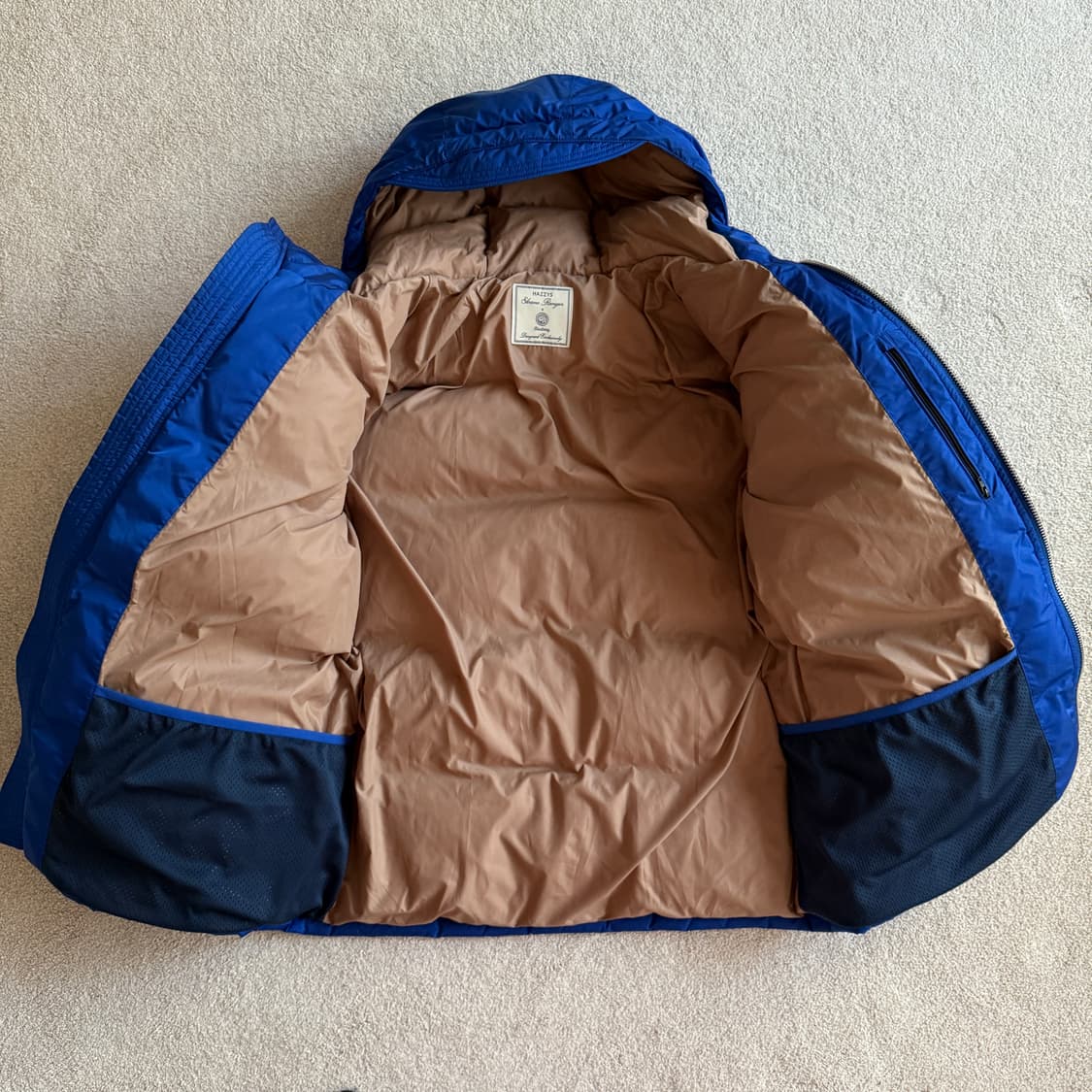 해지스 x 바스통 블루 레트로 헤비 다운 파카 패딩 상품이미지4