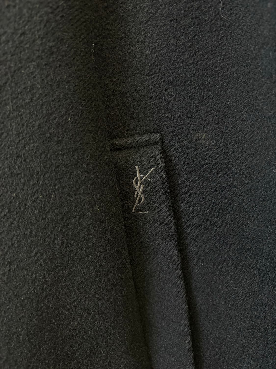 입생로랑 90s 빈티지 집업 울 자켓 블랙 상품이미지4