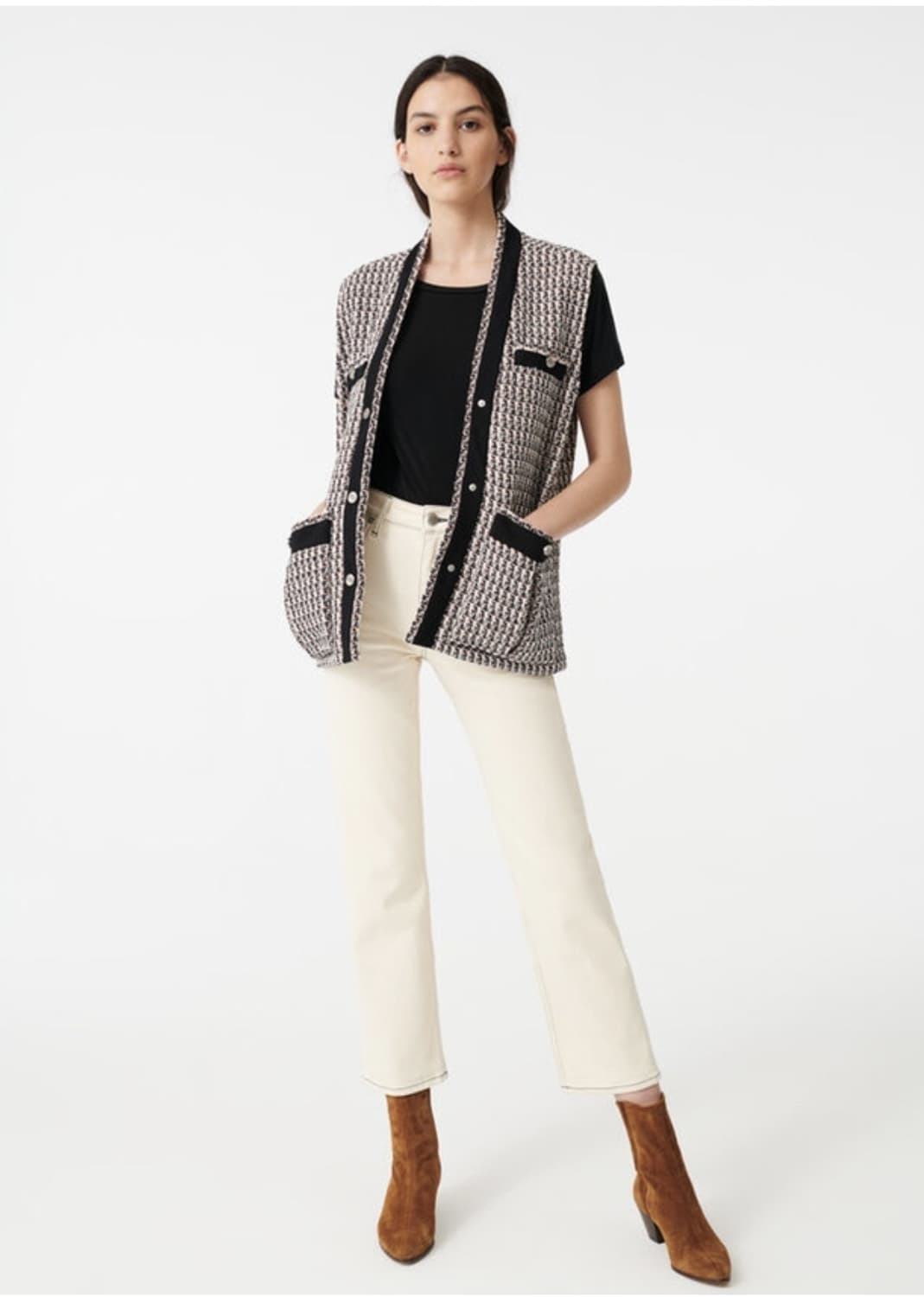 마쥬 maje 트위드 조끼 베스트 사이즈 36 상품이미지1