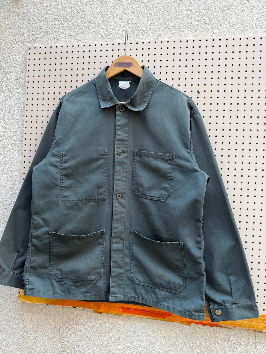 DISTRESSED FADED 70s SAGE GREEN 프렌치워크자켓 상품이미지4