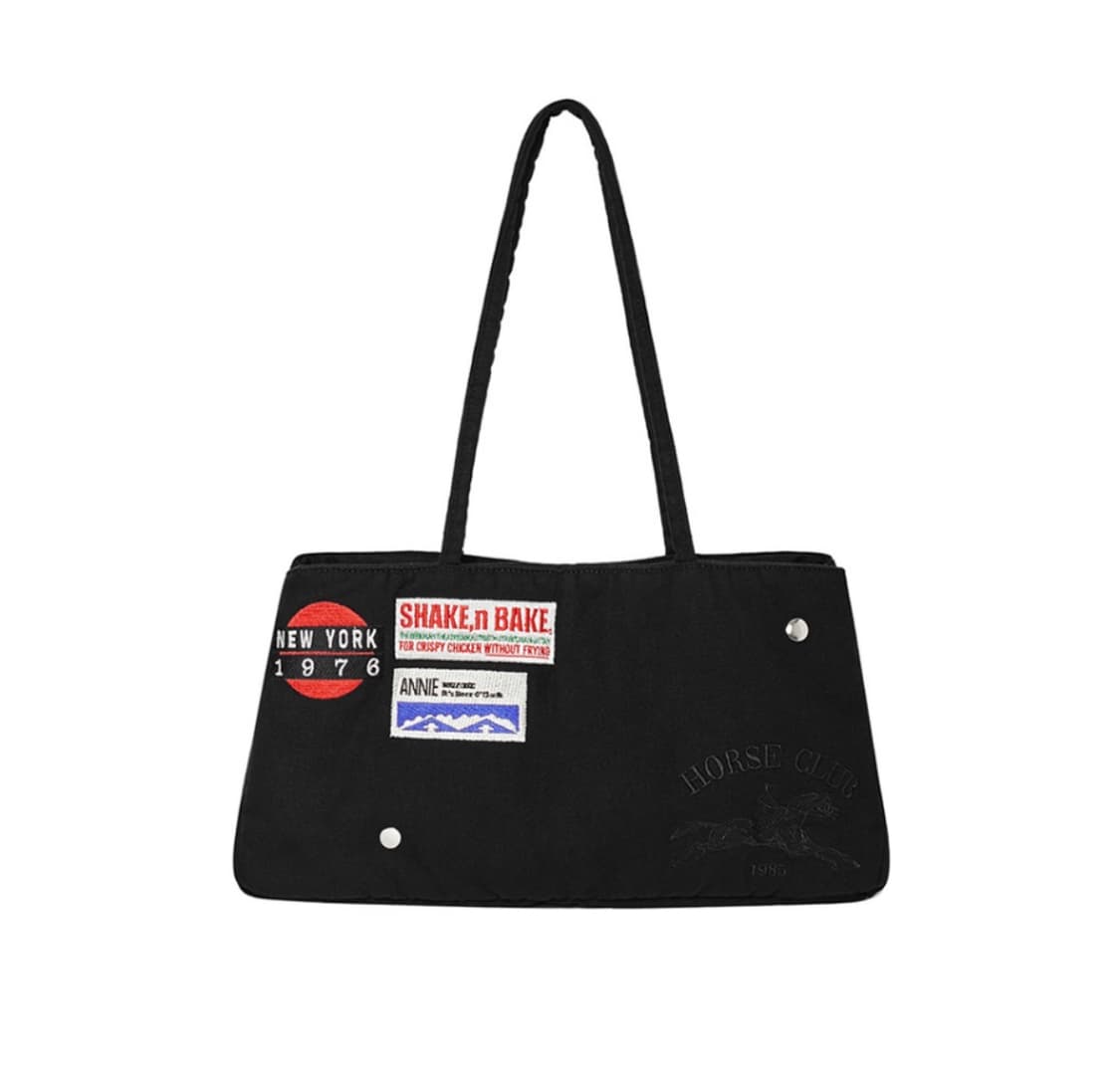 Kijun 기준 Patch Shopper Bag UNISEX Black 상품이미지1