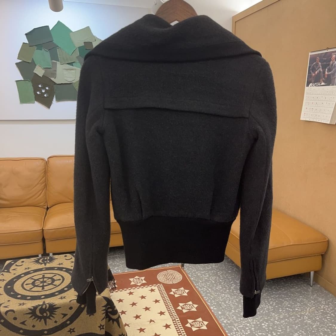 띠어리 캐주얼 세일러카라 슬림핏 울 니트 집업 가디건 P C08657 상품이미지4