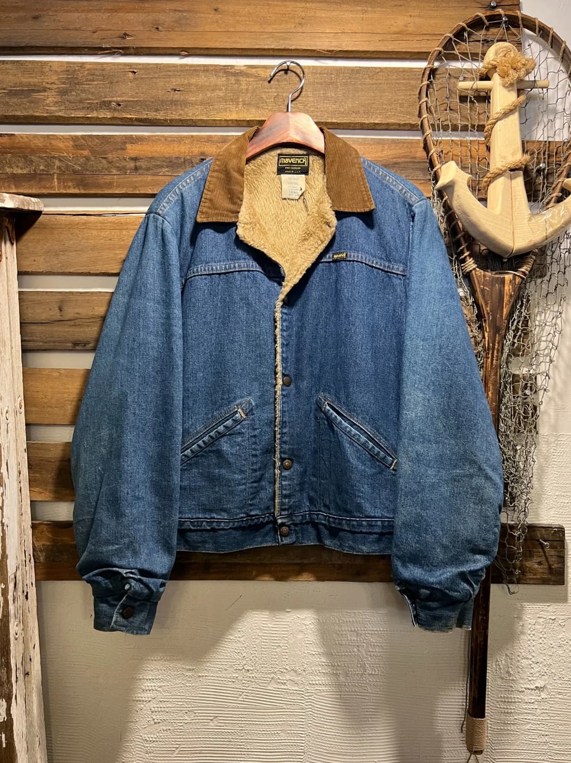 [S]70s Maverick USA Made 쉐르파 라이닝 데님 워크자켓 상품이미지1