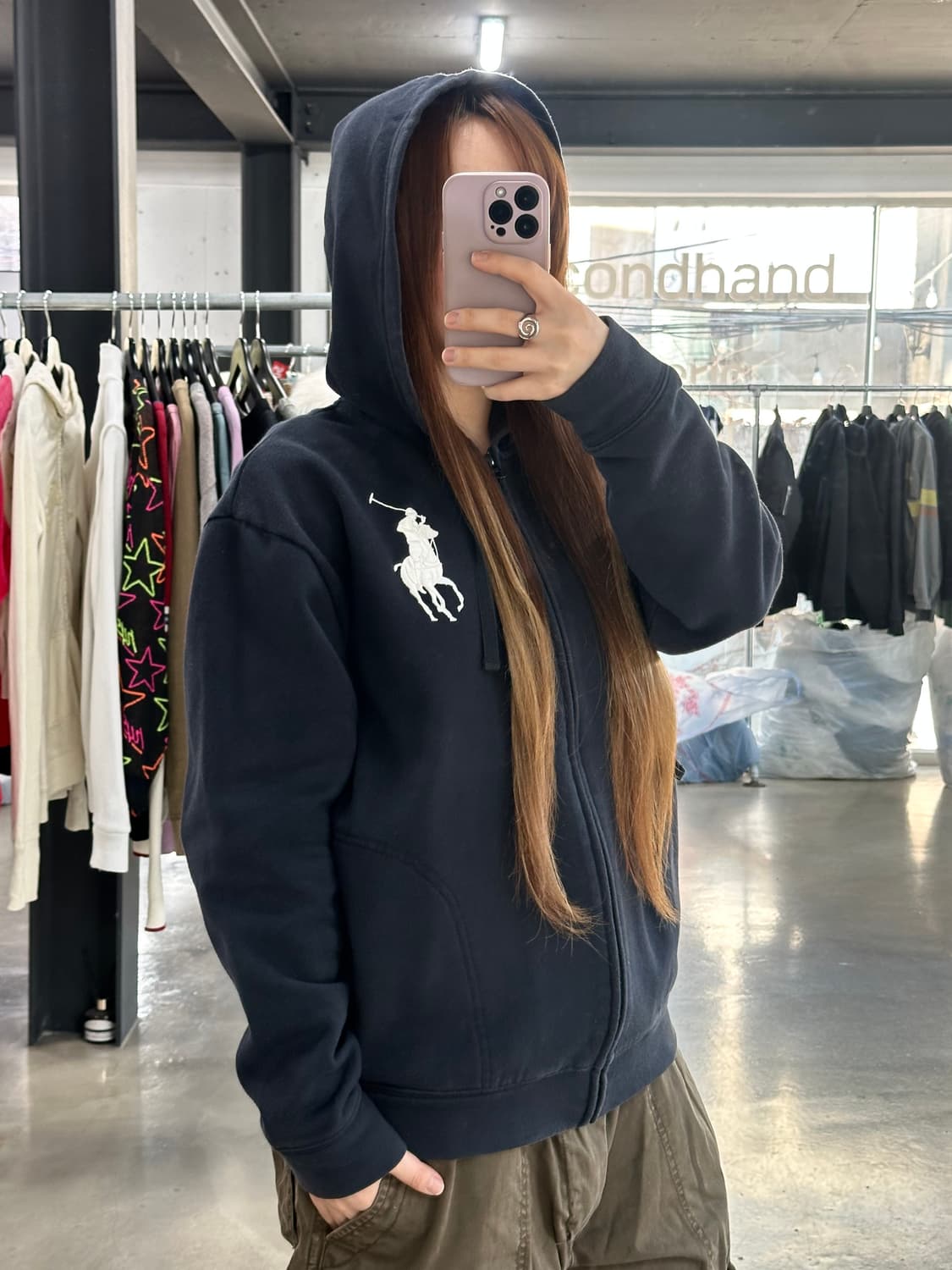 폴로랄프로렌 빅포니 보더핏 후드집업 상품이미지1