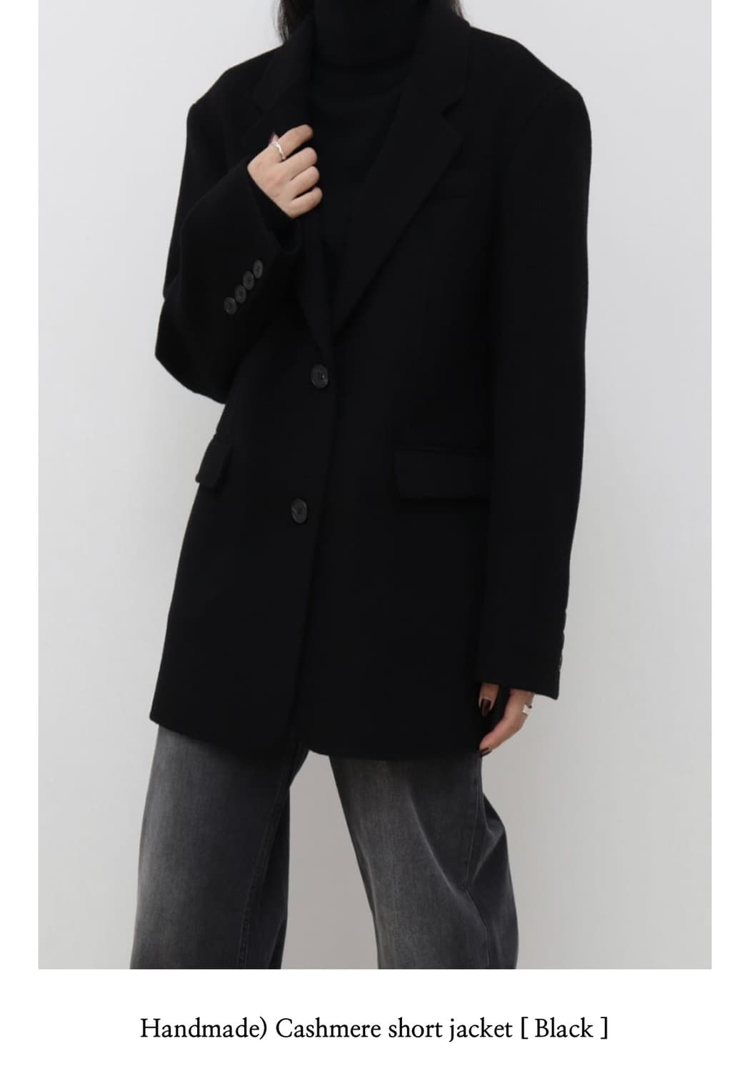 트리밍버드 핸드메이드 케시미어 숏 자켓 상품이미지1