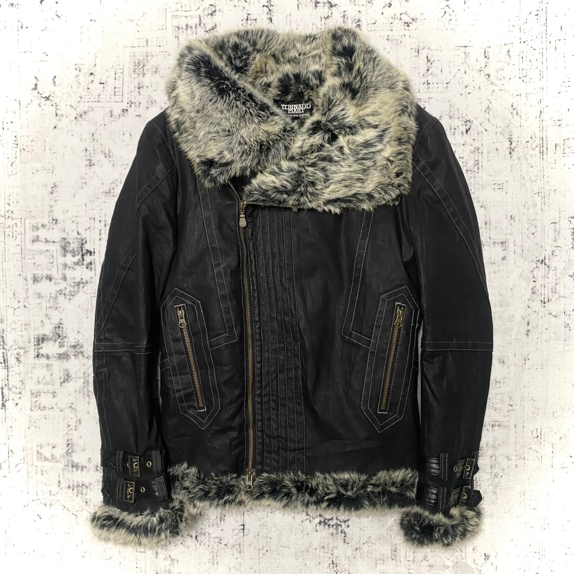 Tornado Mart Waxed Coating Fur Jacket 상품이미지1