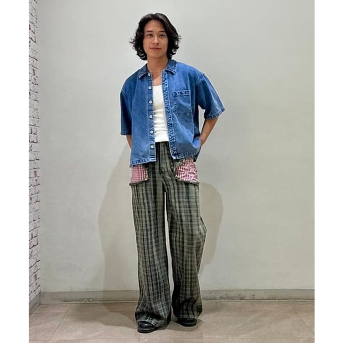 BEAMS Shorts Denim Shirt 상품이미지6