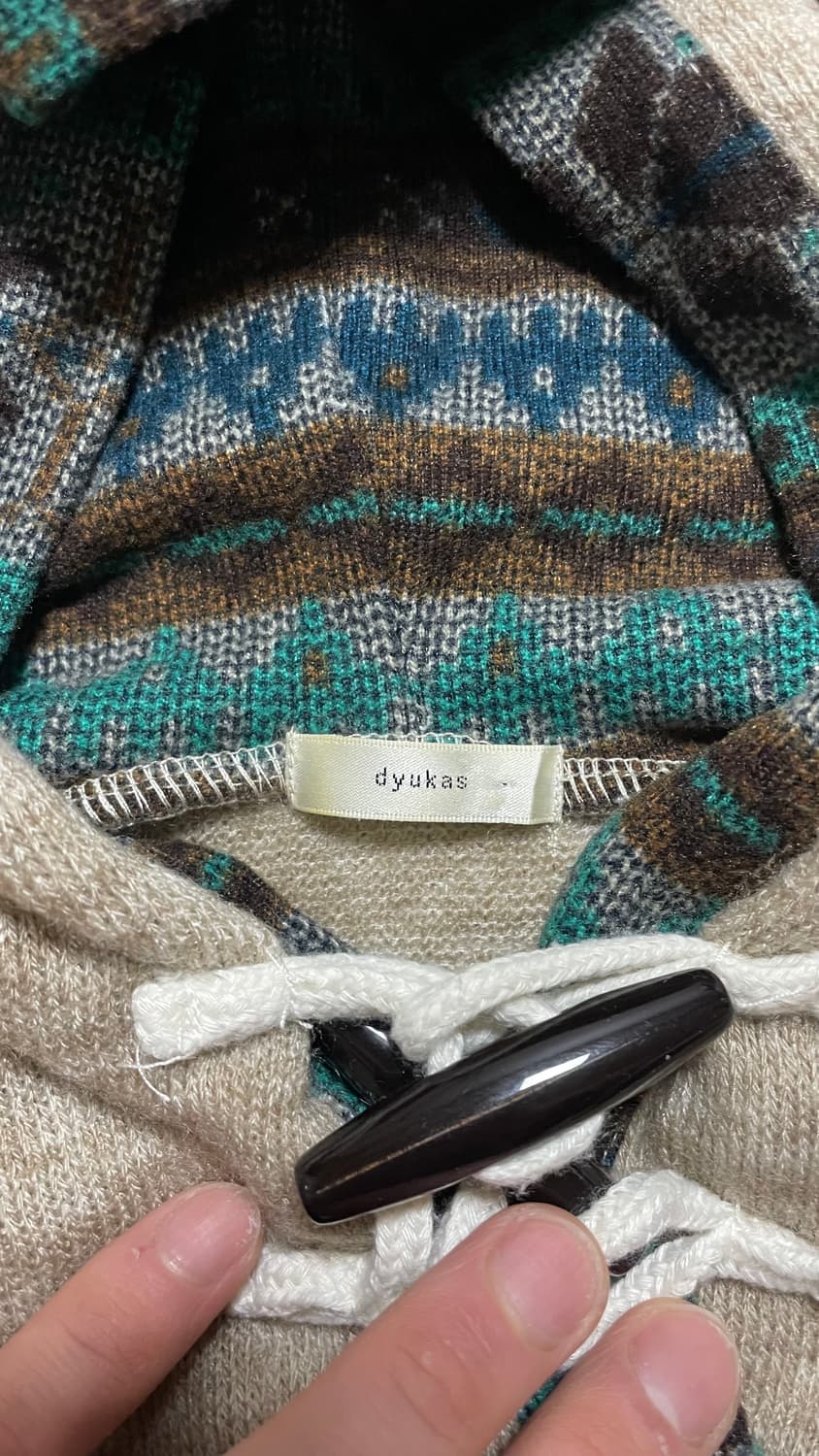 JPN 일본 빈티지 에스닉 보헤미안 후드 니트 M 상품이미지5