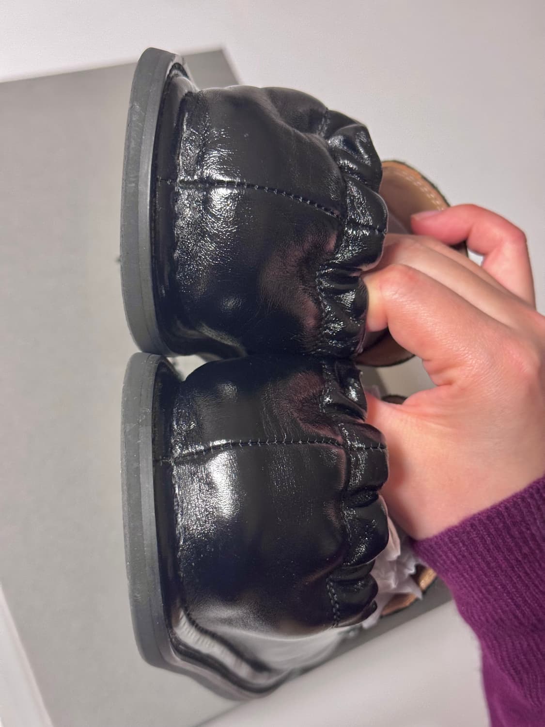 [240] 로맨틱무브 삭 바부슈 크랙블랙 상품이미지4