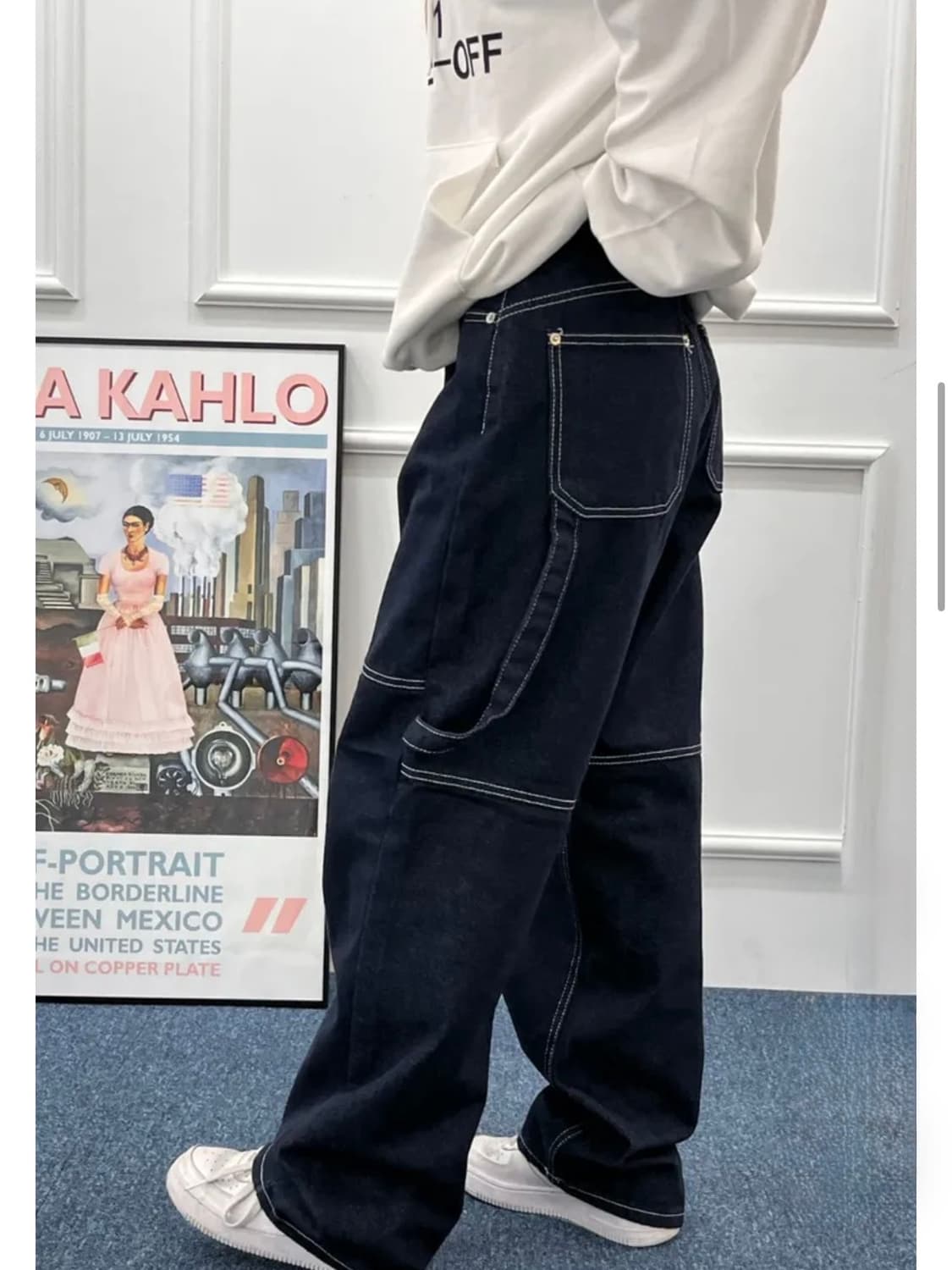 ootj 스티치 논페이드 생지 데님 s 상품이미지1