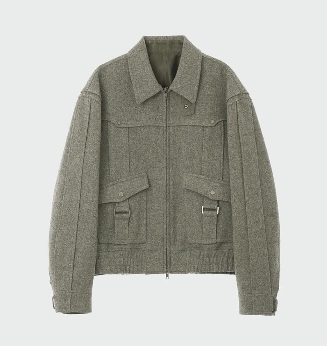 구매) 엘무드 셰퍼드 보이 울 블루종 자켓 48 상품이미지1