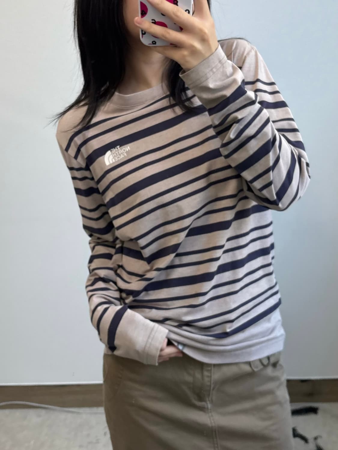 노스페이스 스트라이프 롱슬리브 티셔츠 상품이미지1