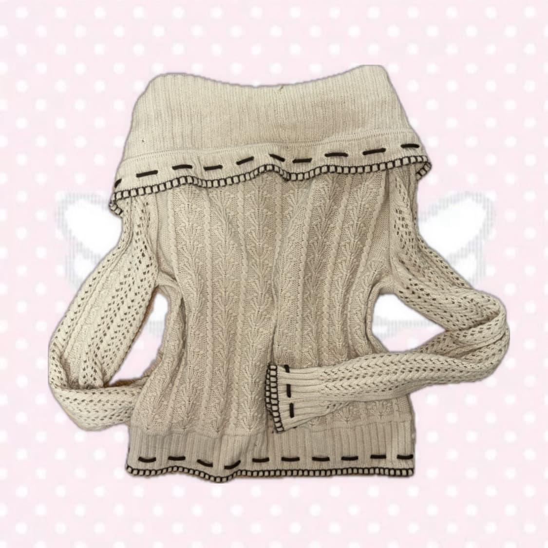 엑시즈팜깔 히메갸루 모리걸 프릴 단추 니트가디건 상품이미지2