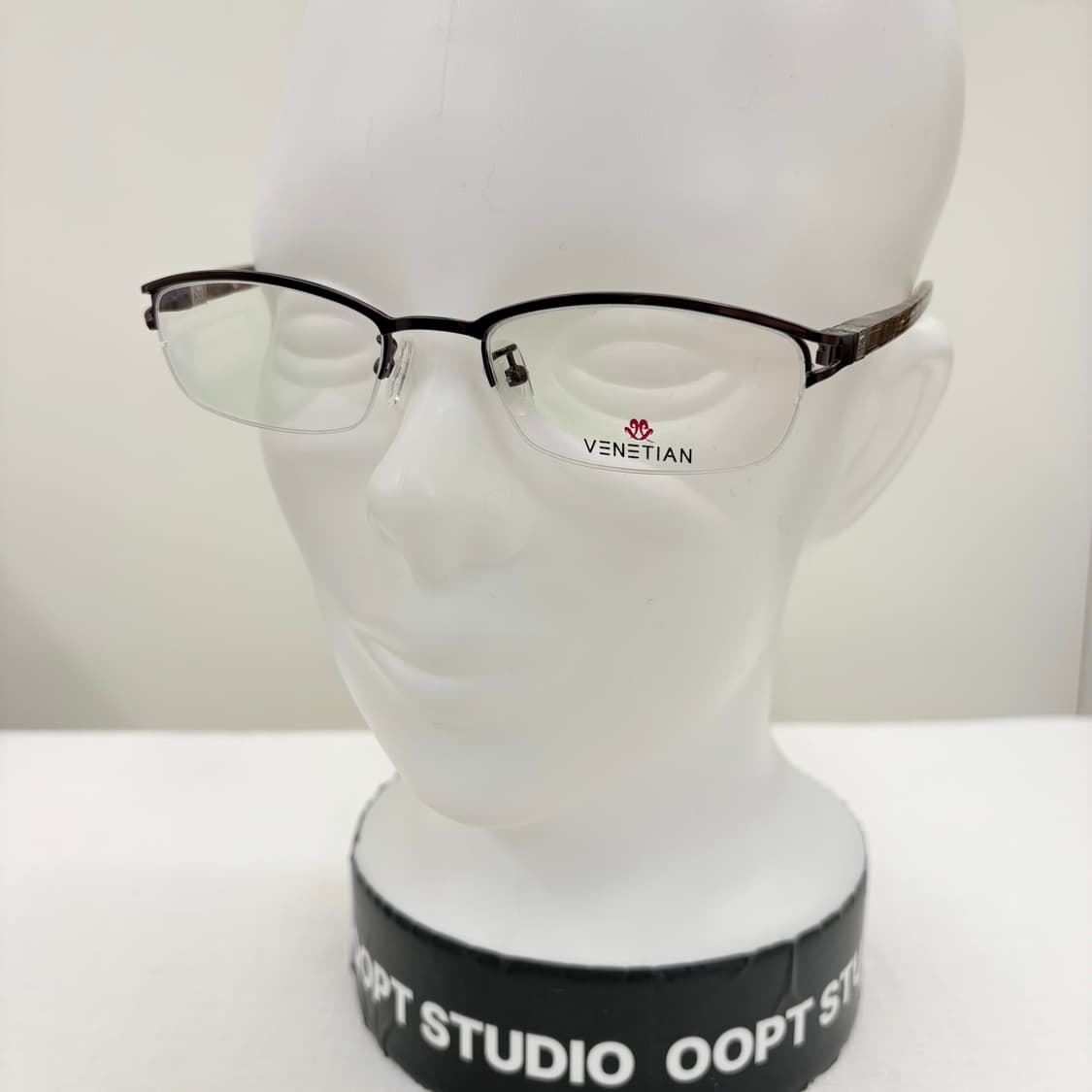 Venetian 브라운 반무테 빈티지안경 상품이미지6
