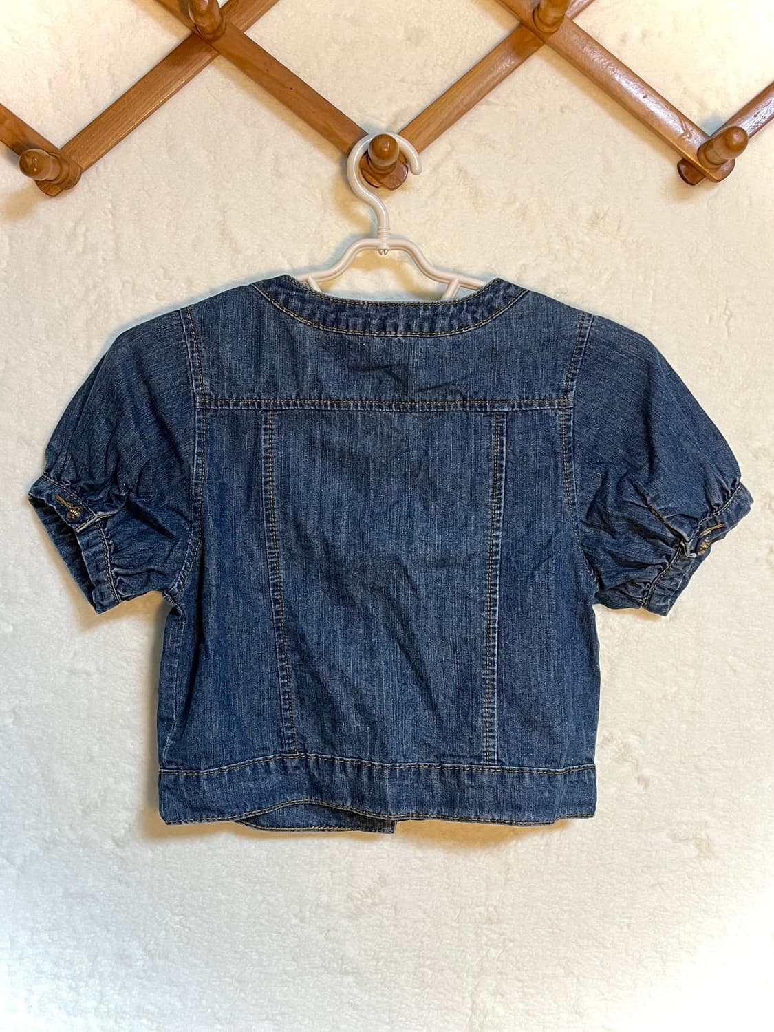 빈티지 리즈리사 반팔 청자켓 아우터 상품이미지2