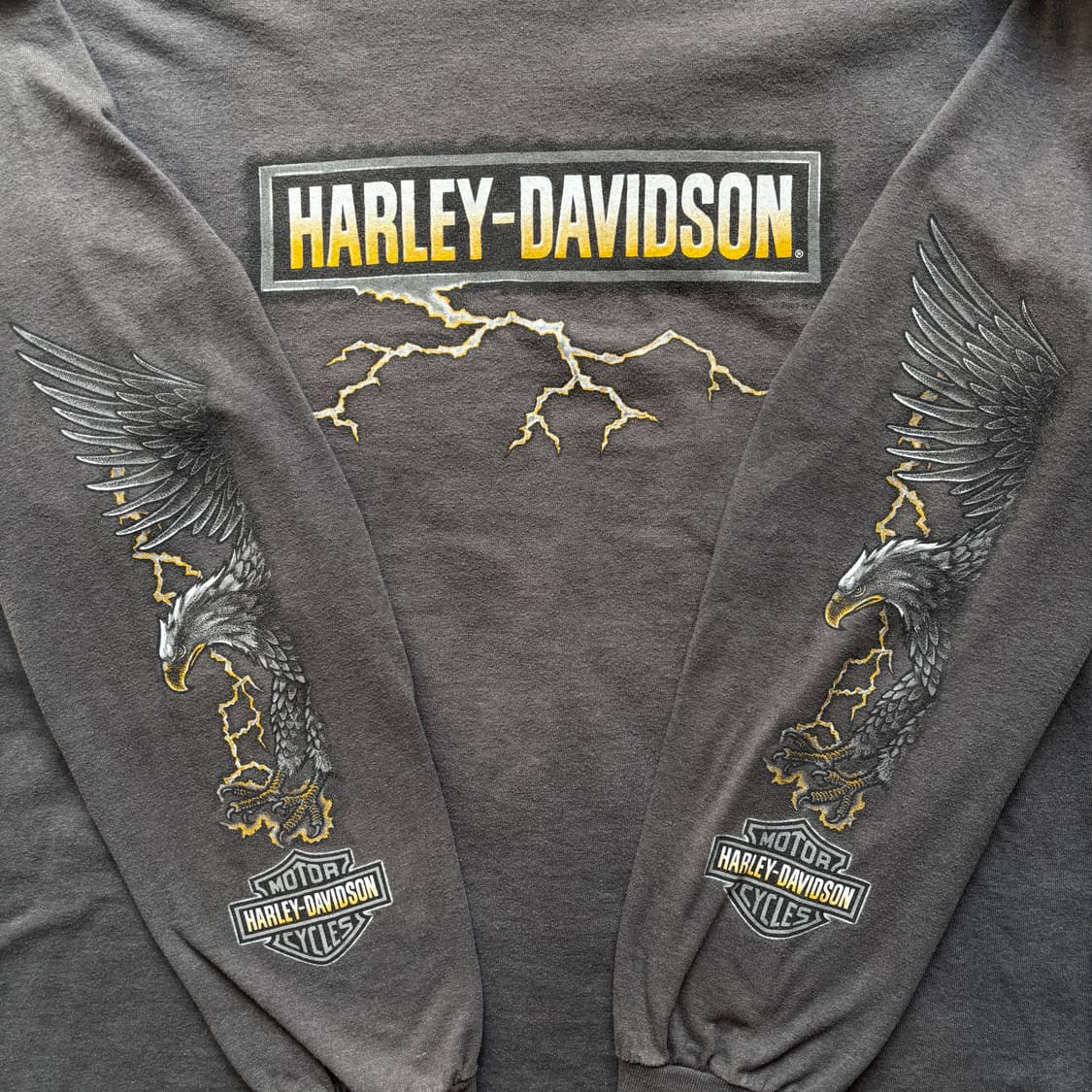 빈티지 할리데이비슨 라이트닝 롱슬리브 티셔츠 상품이미지3
