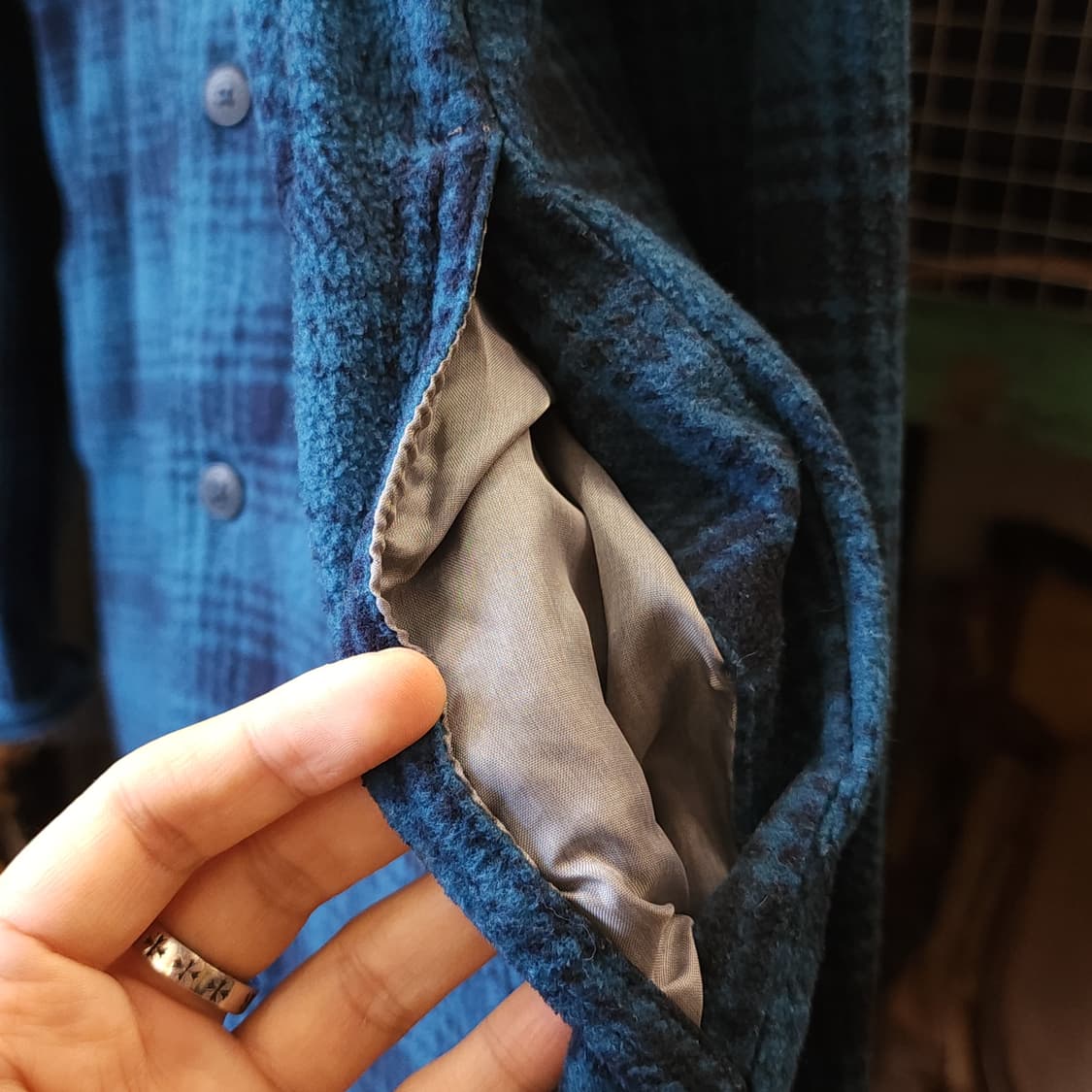 90s 랭글러 플리스 워크셔츠 플란넬 셔츠 청록색 xl 상품이미지8