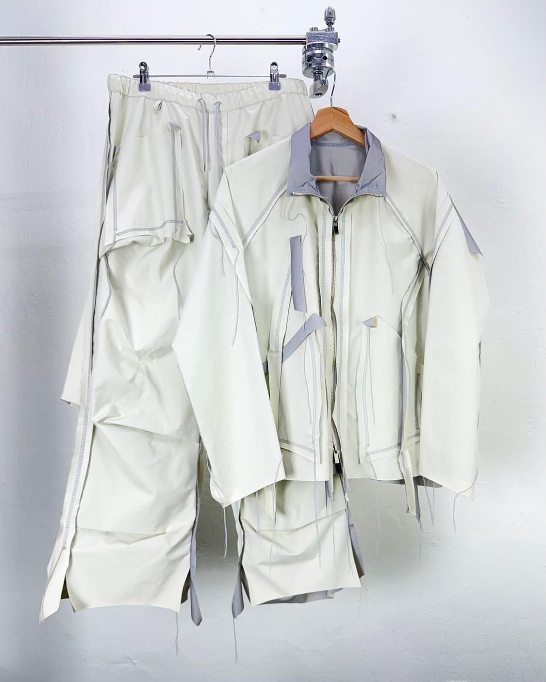 설밤 디스트레스드 오버록 레이어드 셋업 상의 상품이미지8