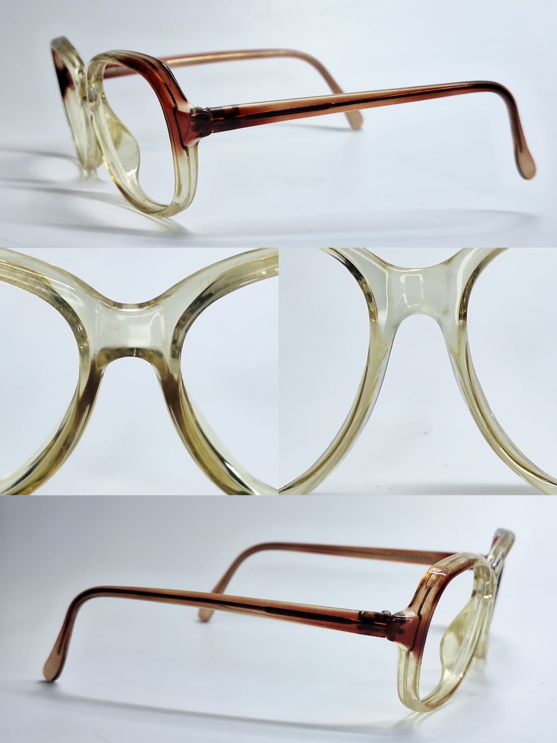 90s 일본 빈티지 샴페인 옐로우 브라운 안경테 모델 116 /수입 패션 상품이미지7