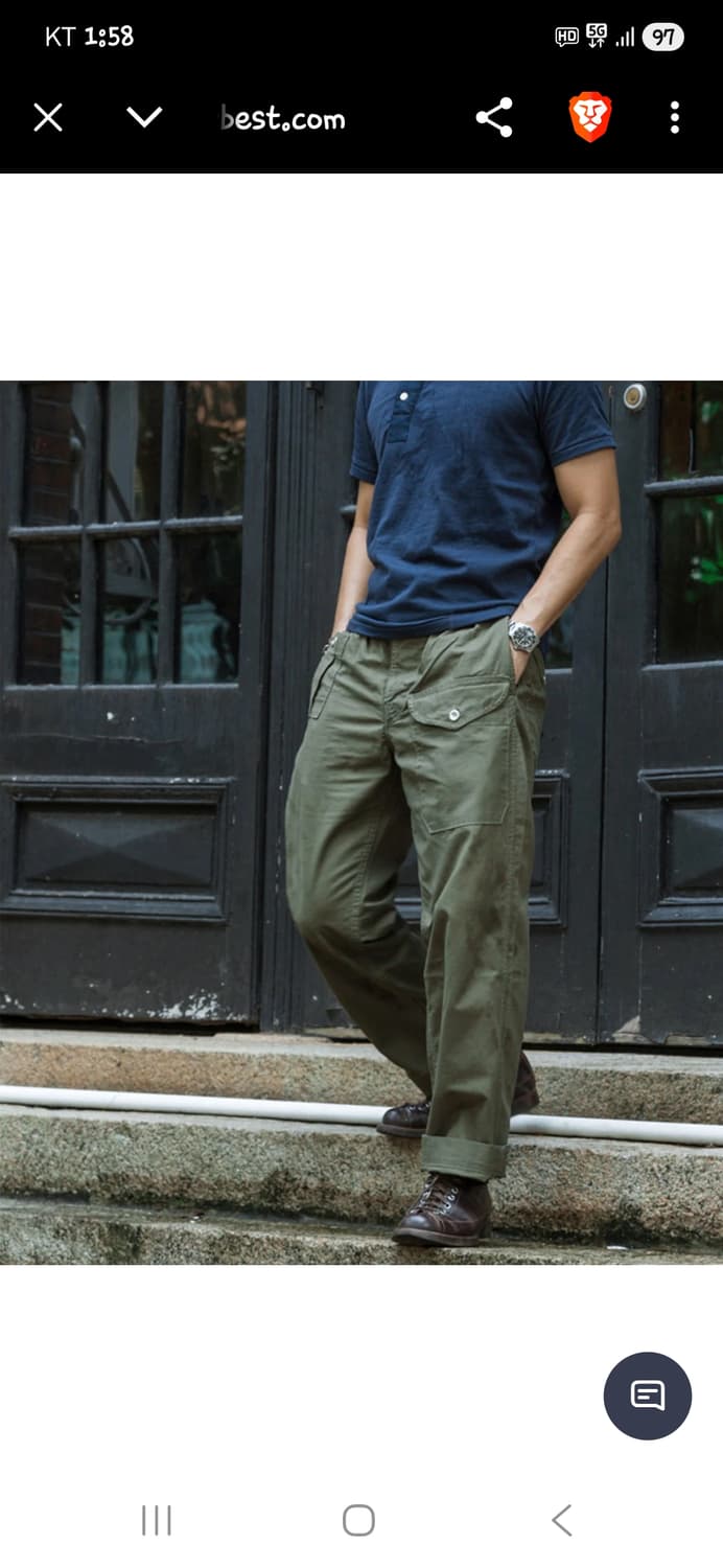 논스탁 1943 영국군 구르카 코튼 팬츠 대략 29 30  상품이미지7