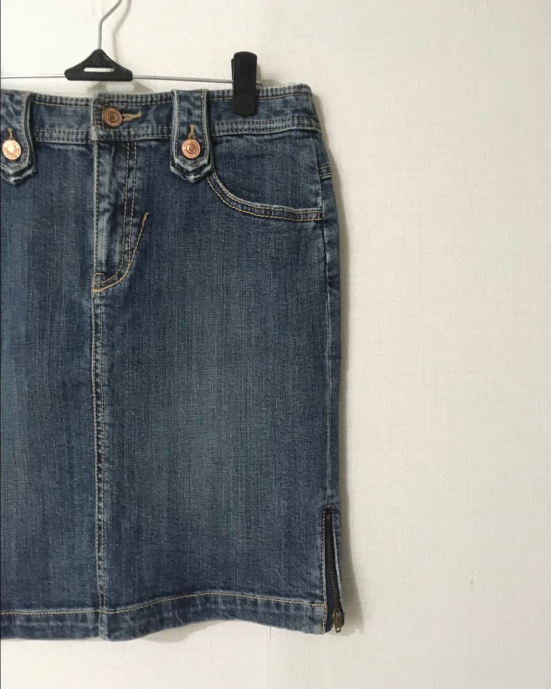 detail denim midi skirt 상품이미지2