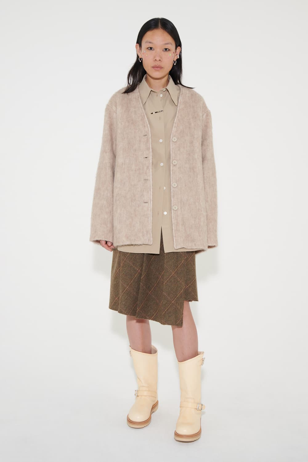 아워레가시 미드 라인 모헤어 가디건 34 여성 상품이미지4