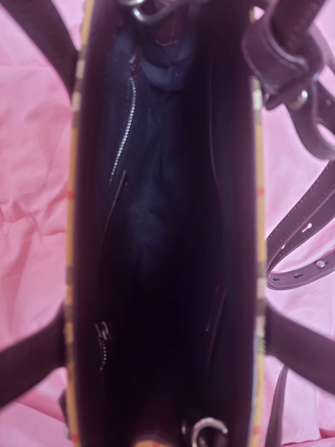 정품)급처새상품급!버버리 체크 스몰 배너백 크로스백 토트백 가방 상품이미지10