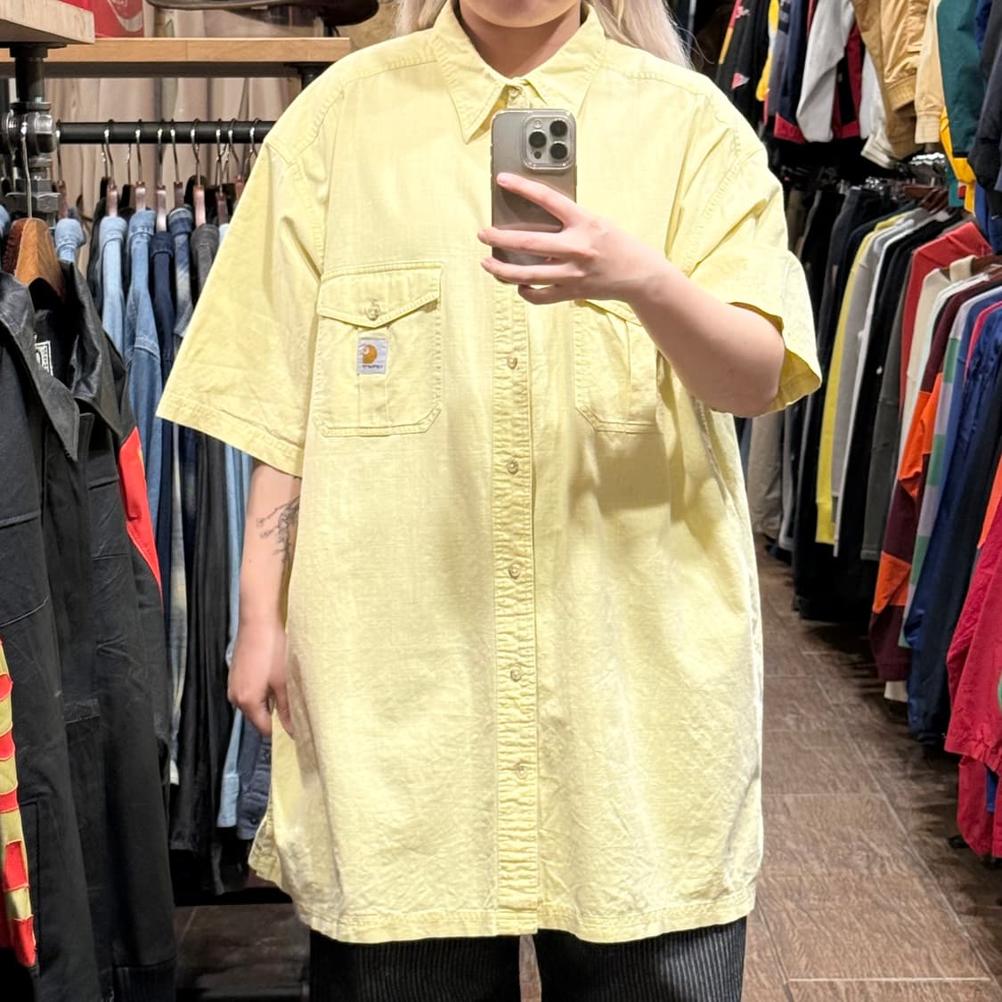 [HI] 칼하트 반팔셔츠 옐로우  상품이미지1