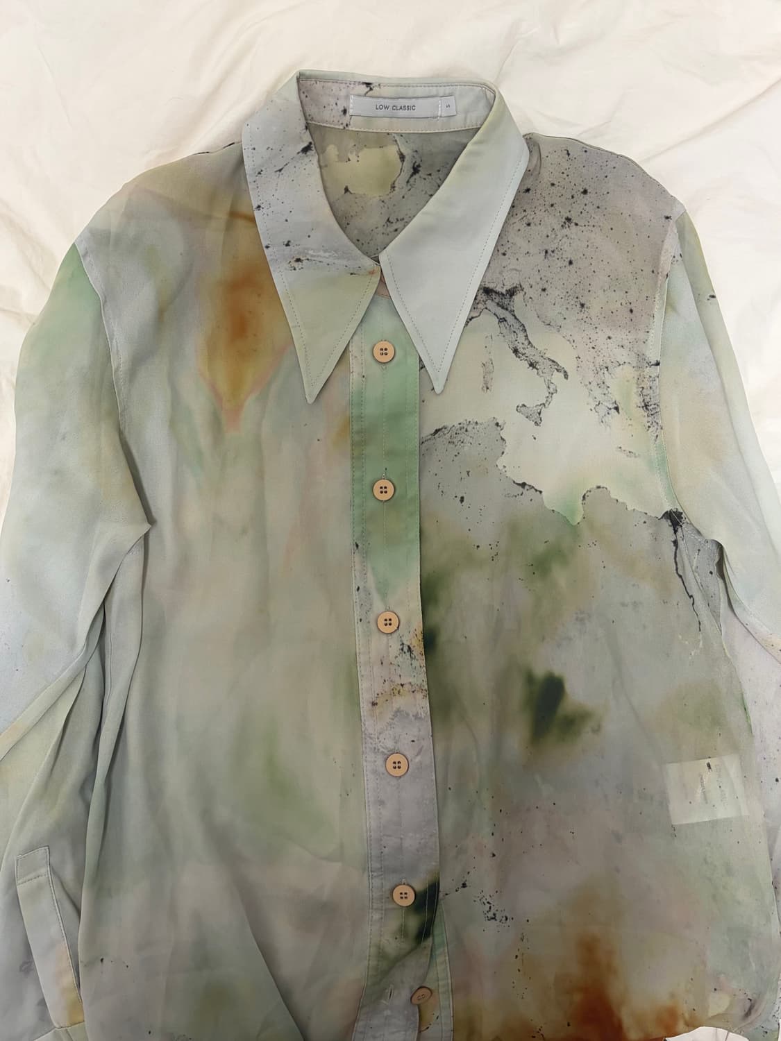 로우클래식 실크 셔츠 s 상품이미지5