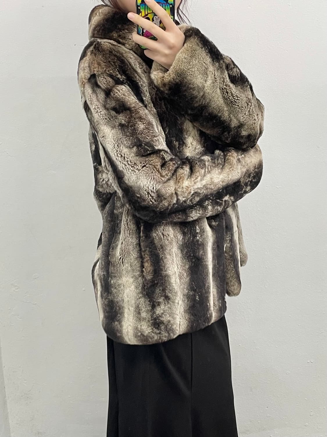 애니멀 패턴 렉스 퍼자켓 상품이미지3