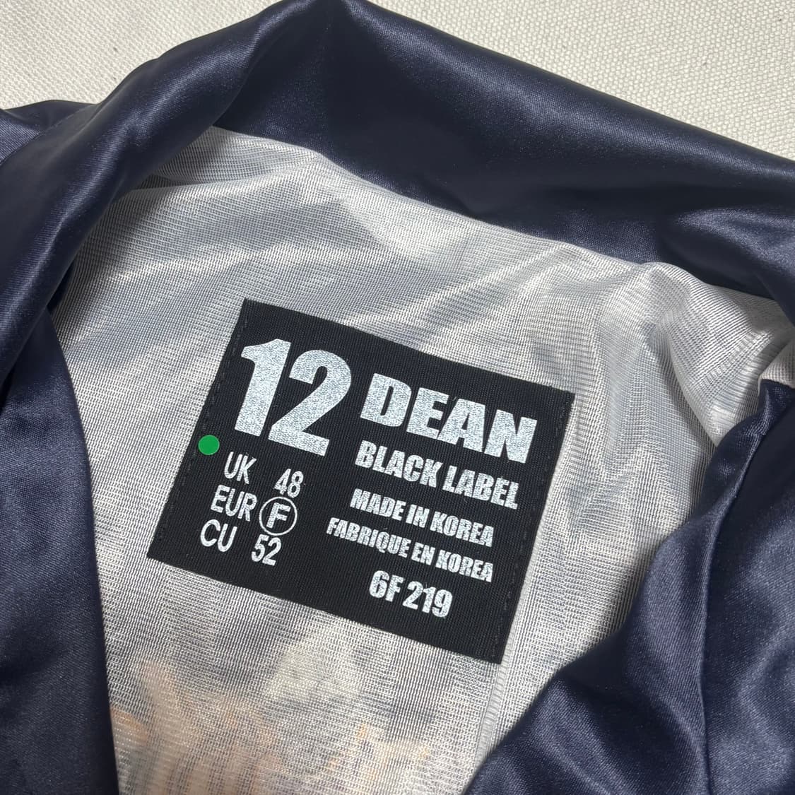 UK 48 12 딘 호랑이&독수리 자수 네이비 스카쟌 상품이미지4