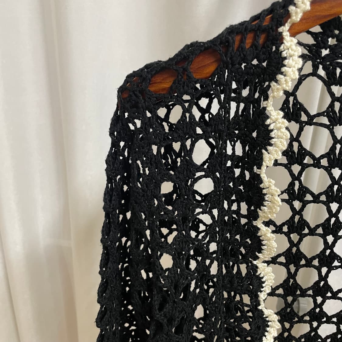 일본 빈티지 크롭 크로쉐 가디건 상품이미지3