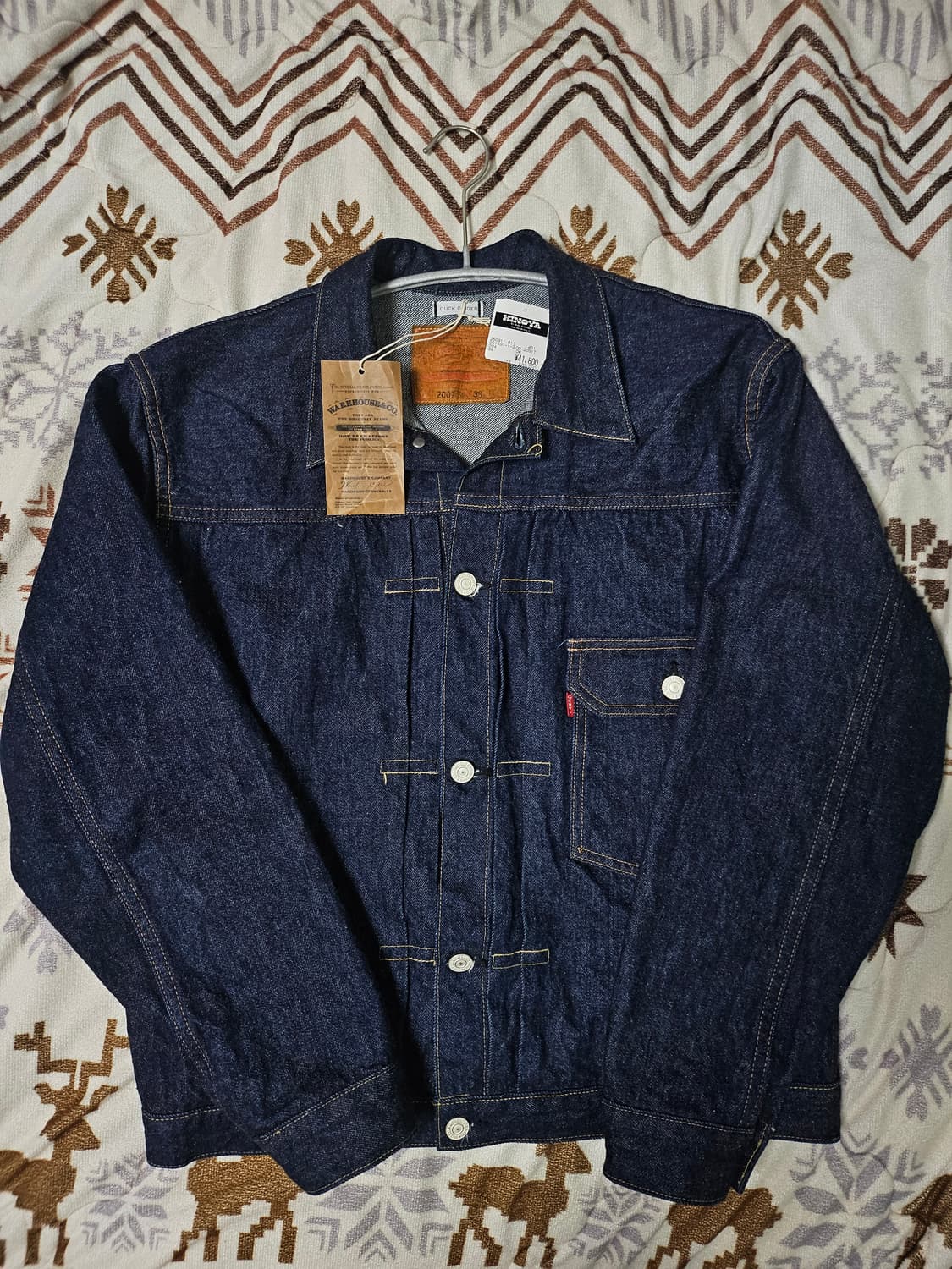 [38] 웨어하우스 덕디거-2001 데님자켓 (1947 T백) 상품이미지1