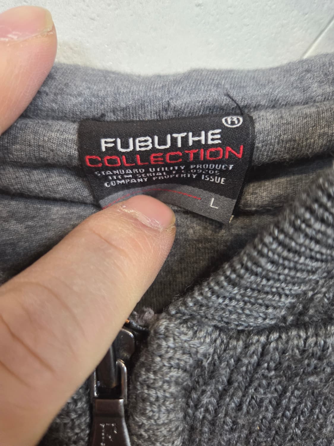 푸부 후부 올드스쿨 빈티지 스케이드보드 니트 후드집업 L 상품이미지3