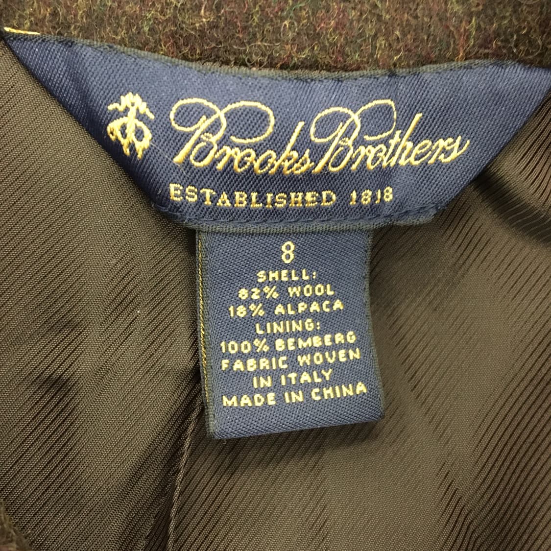 브룩스브라더스 알파카 싱글코트 여성 66  상품이미지5