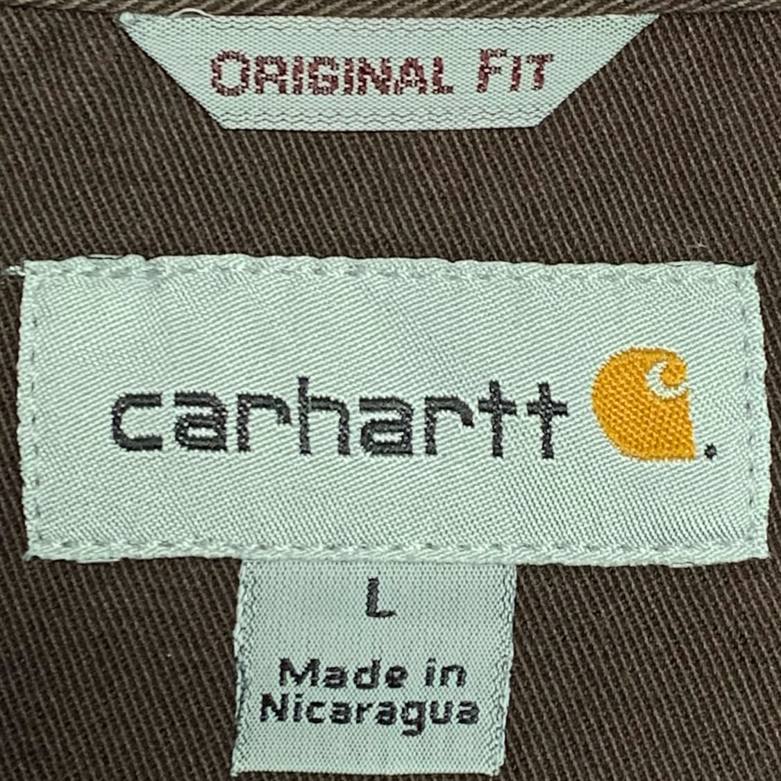 [L] 칼하트 헤비코튼 워크셔츠 다크브라운 상품이미지4