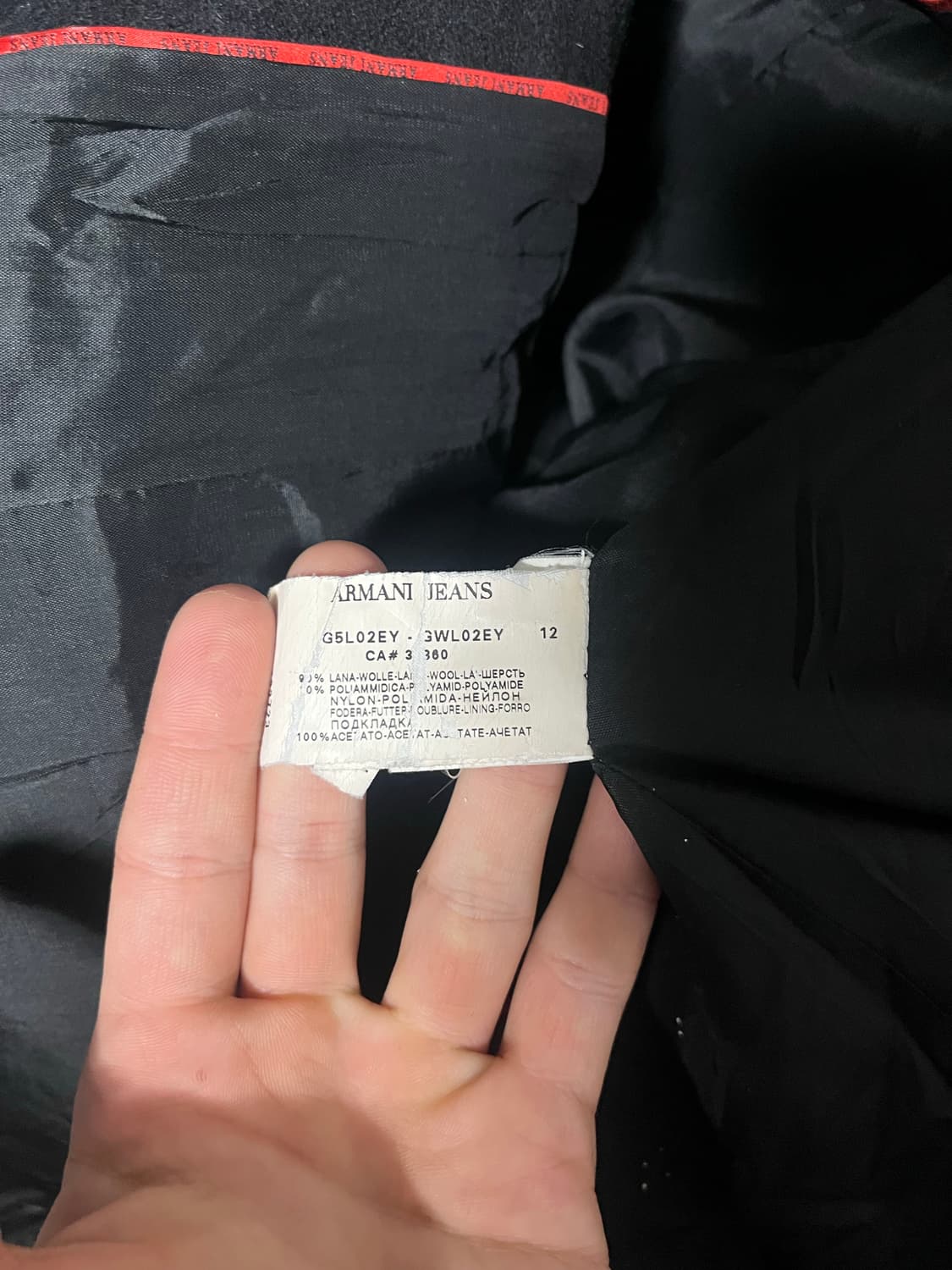 00s ARMANI JEANS 울 코트 상품이미지10