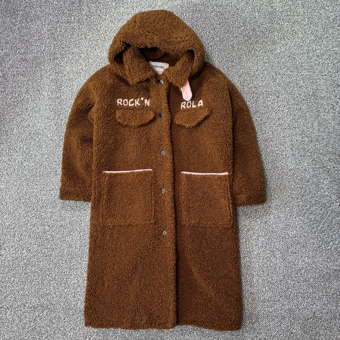 [W] 로라로라 부클 코트 브라운 (F) 상품이미지1