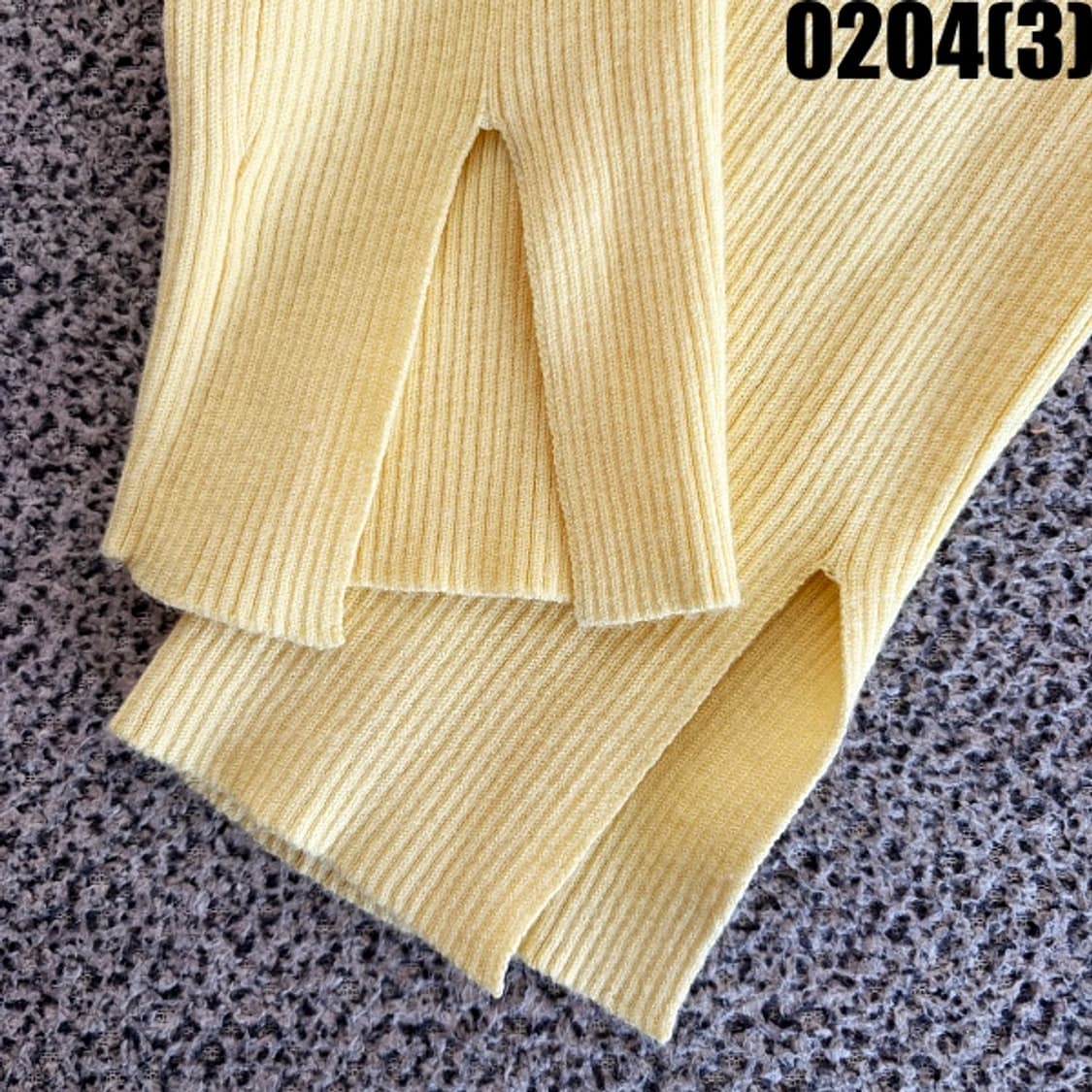 [S] 우알롱 여성 브이낵 골지 옐로우 가디건 0204(3) 상품이미지3