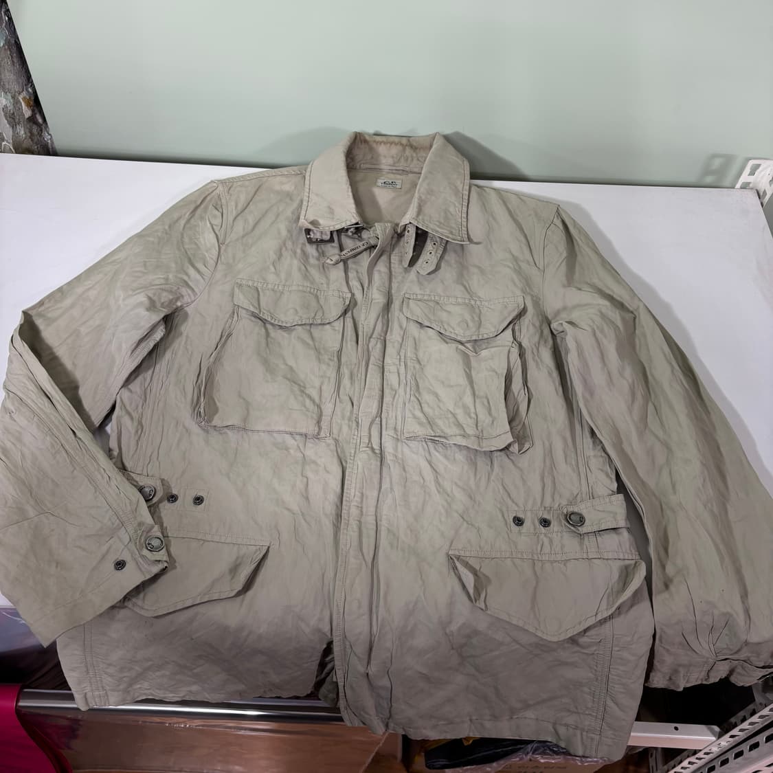 95-100 CP컴퍼니 베이지 나일론 야상자켓 상품이미지2