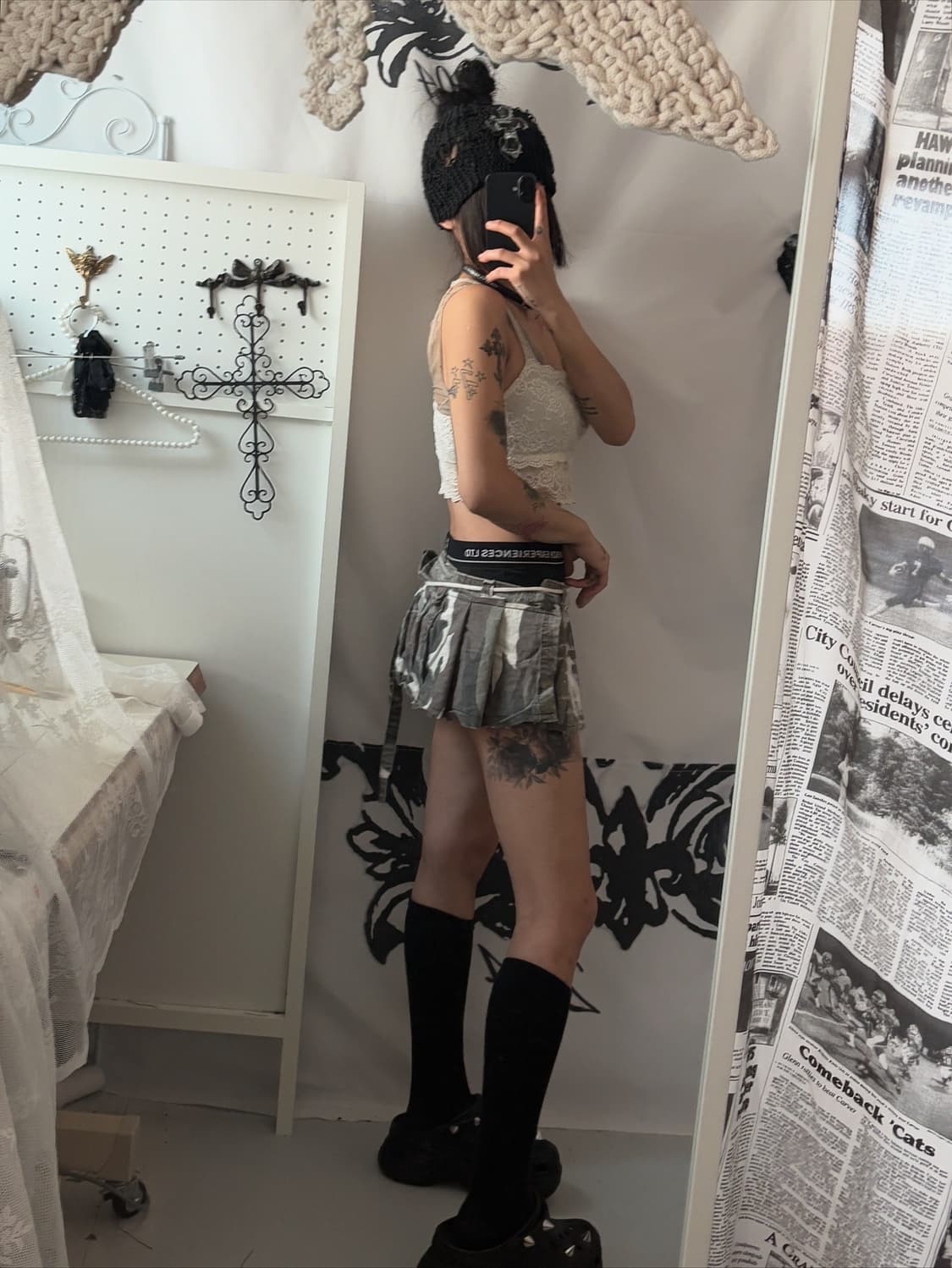 • camouflage pleats cargo skirt 상품이미지8