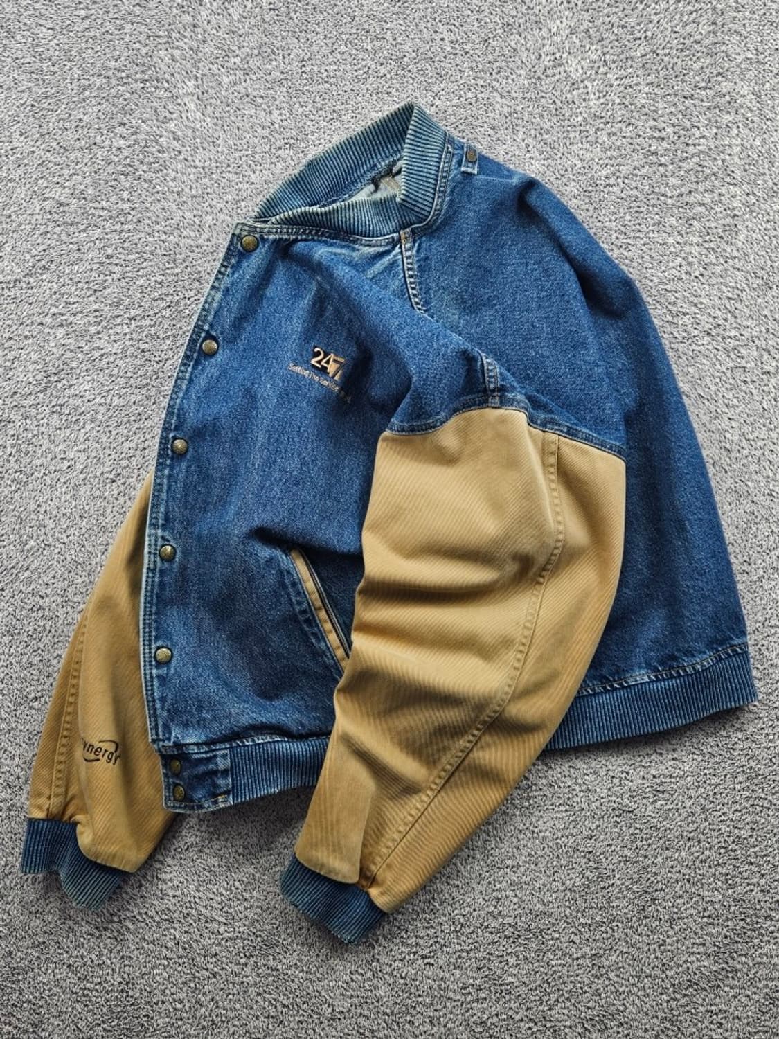 ID WEAR 코튼 데님 바시티 자켓 ( XL ) / 11580 상품이미지3