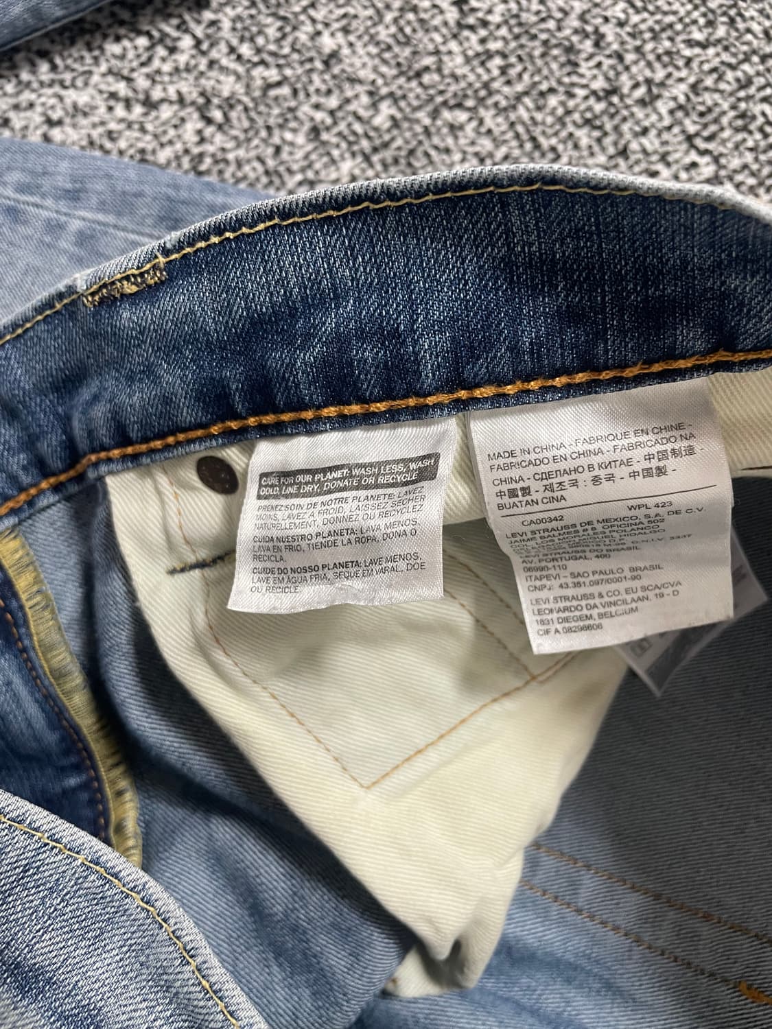 빈티지9. 리바이스 511 슬림핏 데님팬츠 청바지 연청 상품이미지3