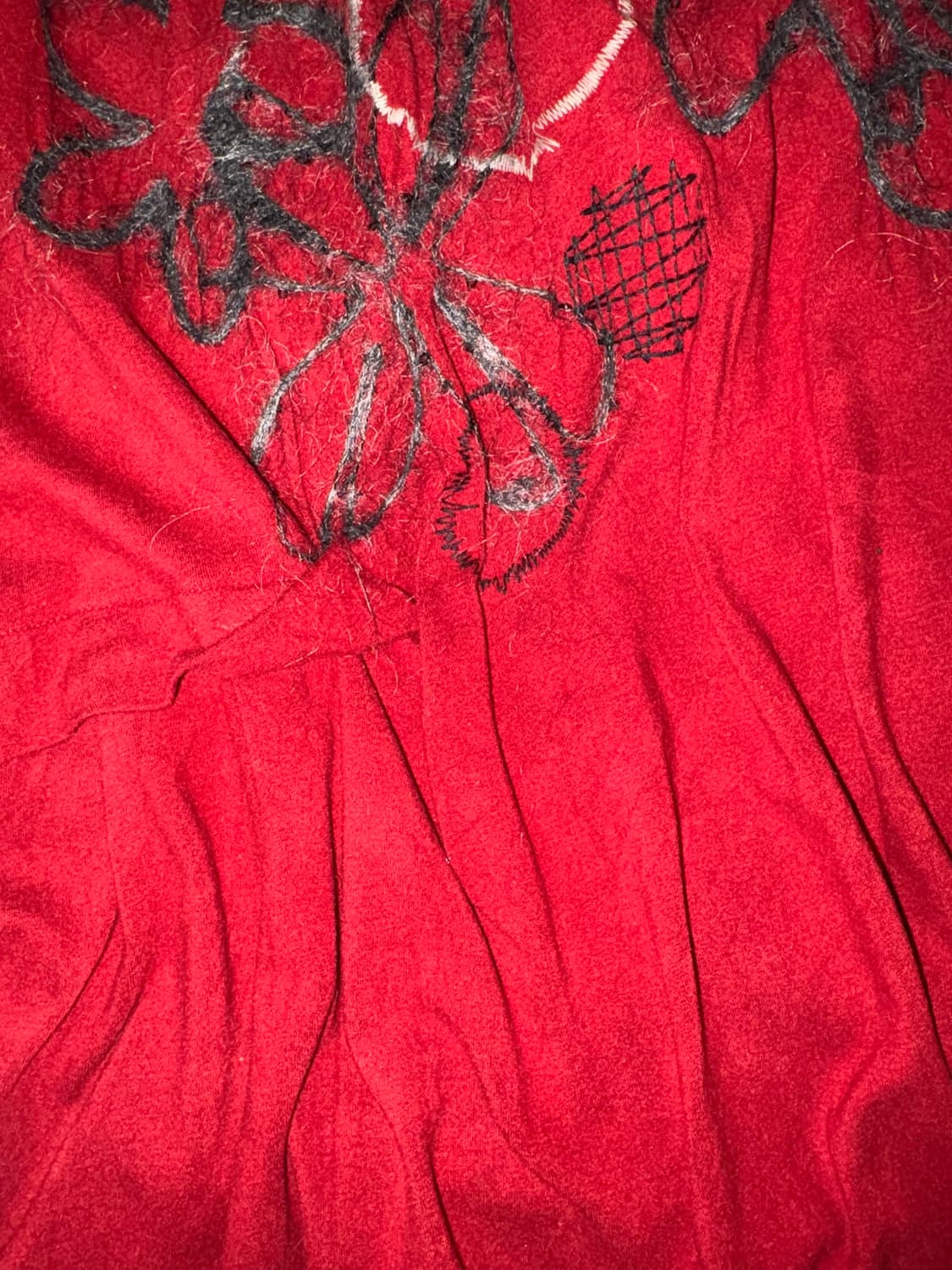 t.b 자수 플라워 그래픽 하이넥 원피스 상품이미지3