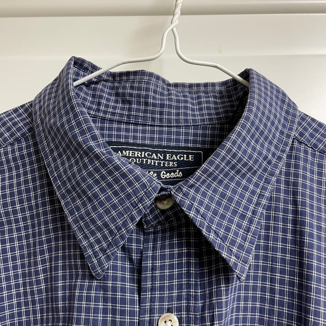 아메리칸 이글 네이비 체크 셔츠 상품이미지5