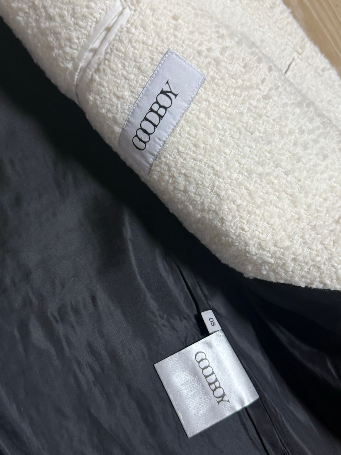 xoxogoodboy 화이트 트위드 자켓 os 상품이미지2