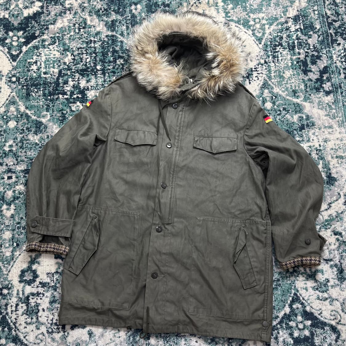90s 독일군 밀리터리 스노클 야전 파카 야상(95) 상품이미지2