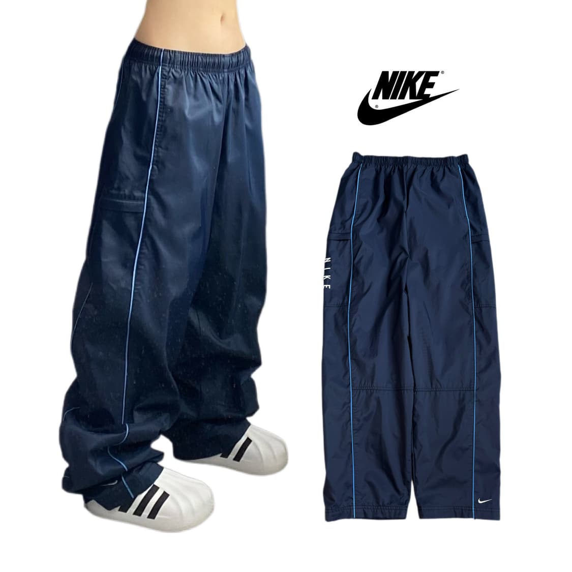 나이키 90s 스우시 올드스쿨 와이드 바람막이 트랙팬츠 상품이미지1